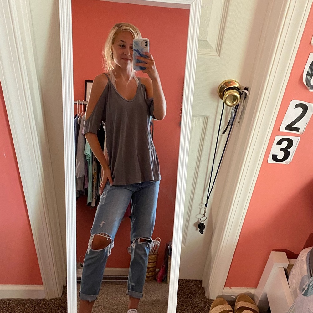 Ginger G Gray Top